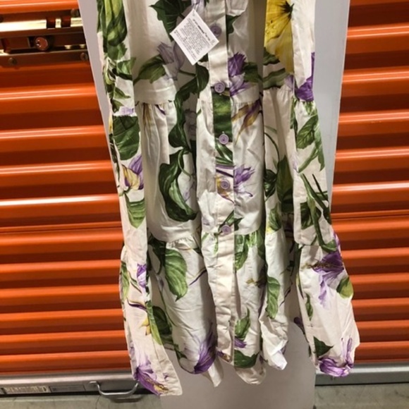 💚💜💛  ZARA Very Cute Floral Cotton Dress, M, NWT - Picture 2 of 10